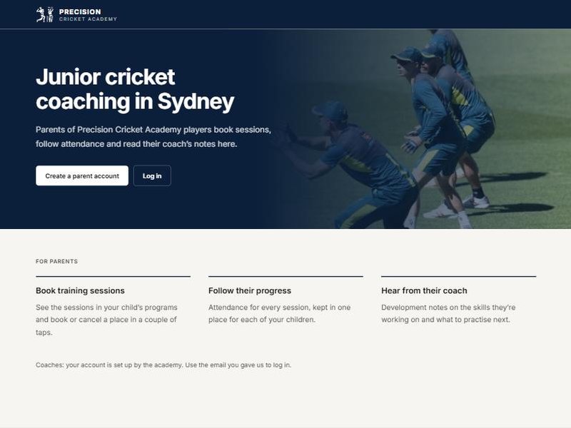 Sports Academy Platform screenshot